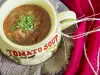 Tomato Soup with Rice and Aromatic Croutons