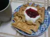 Vegan Waffles with Aquafaba Cream