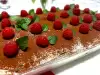 White Tiramisu with Raspberries