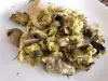 Rabbit with Bulgur and Mushrooms