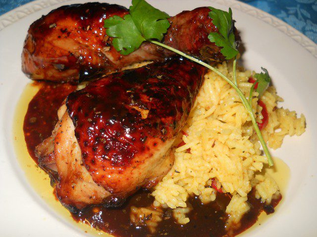 Glazed Chicken Legs with Honey and Soy Sauce