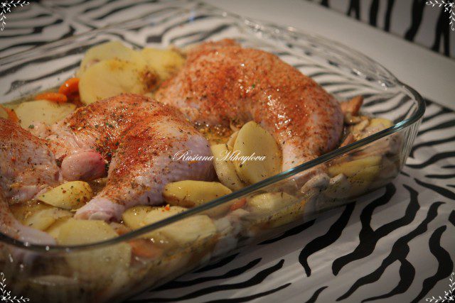 Chicken with Baked Potatoes