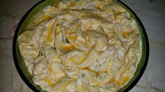 Phyllo Pastry with Leeks and Feta Cheese