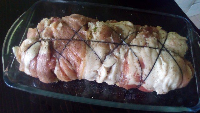 Pork Steaks in the Oven with a Mince Stuffing