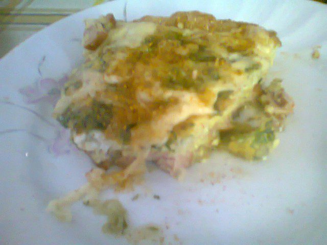 Eggs with Sausage, Onions and Cheese