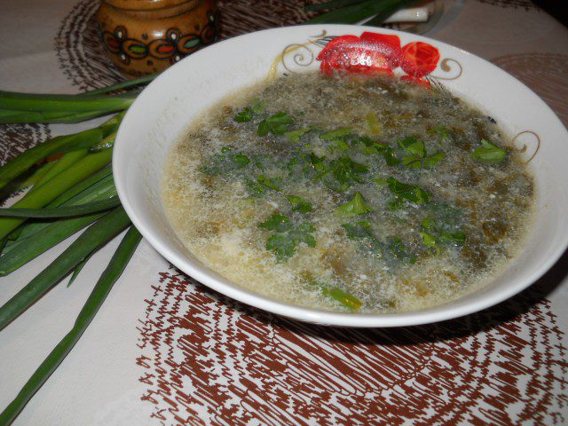 Sorrel and Rice Soup