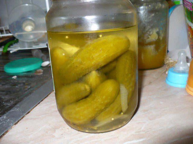 Homemade Pickled Gherkins