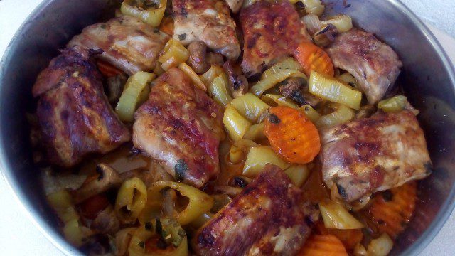 Pork Ribs with Vegetables