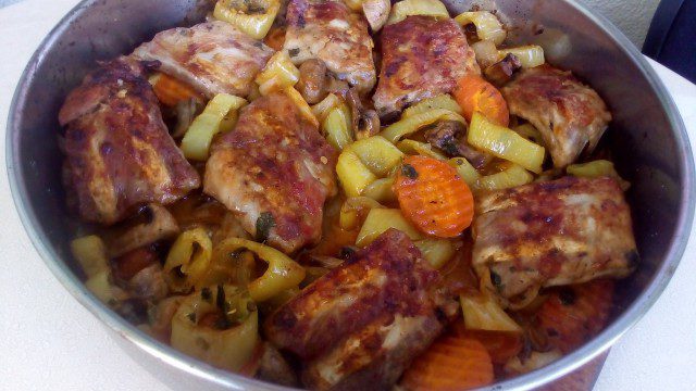 Pork Ribs with Vegetables