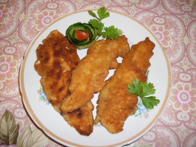 Breaded Chicken Fillets with Breadcrumbs