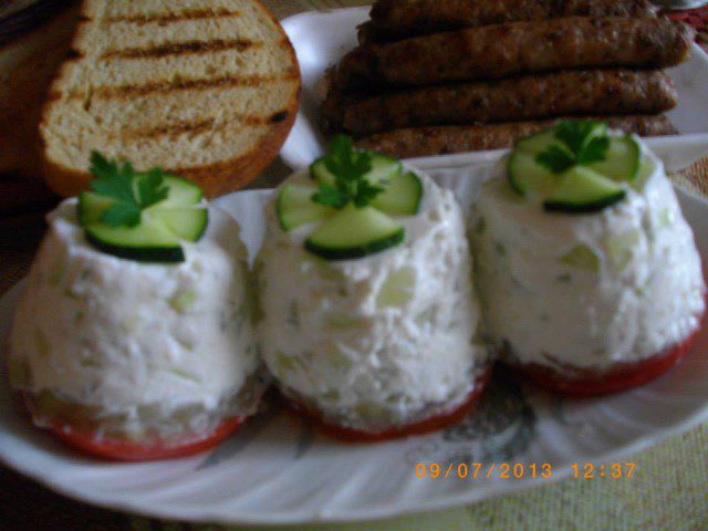 Jellied Dairy Salad with Zucchini