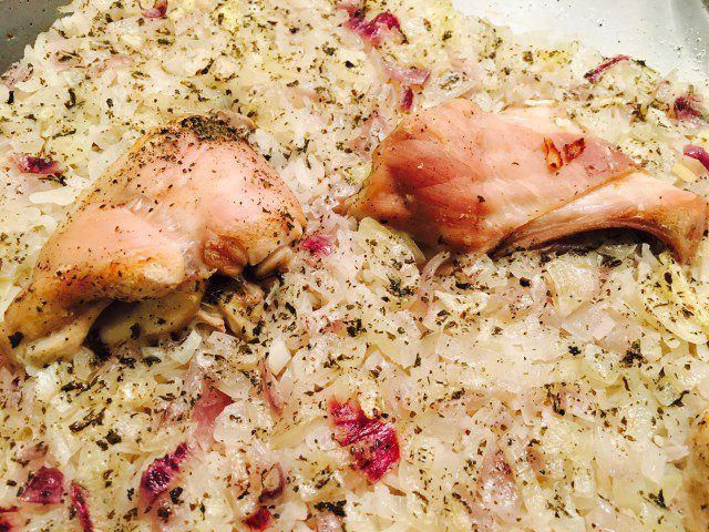 Rabbit with Rice in the Oven