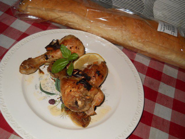 Aromatic Chicken Legs with Beer and Garlic