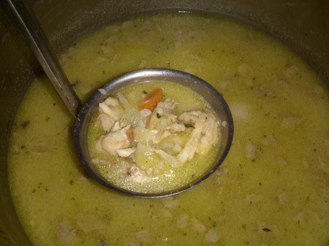 Thick Chicken Soup with Noodles