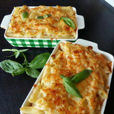 Penne Pasta with Five Cheeses and Cream