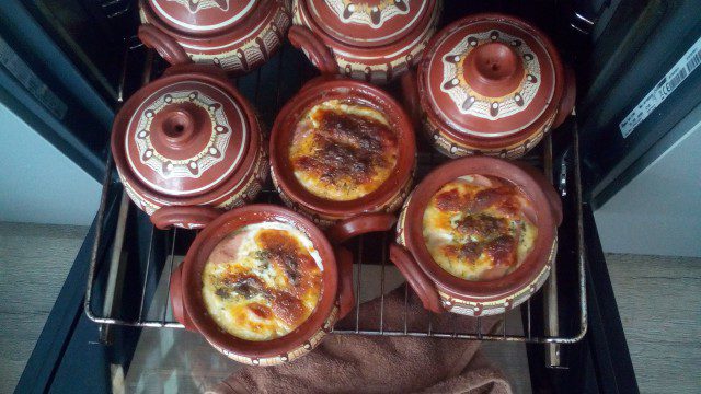Fluffy Omelettes in Clay Pots