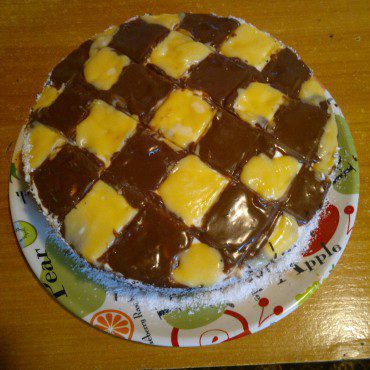 Fancy Checkerboard Cake