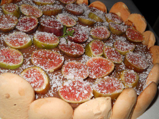 Pudding Cake with Figs and Biscotti