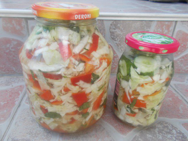 Pickle with Cabbage and Red Peppers