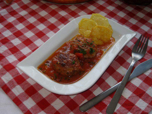Meatballs with Cabbage in Tomato Sauce
