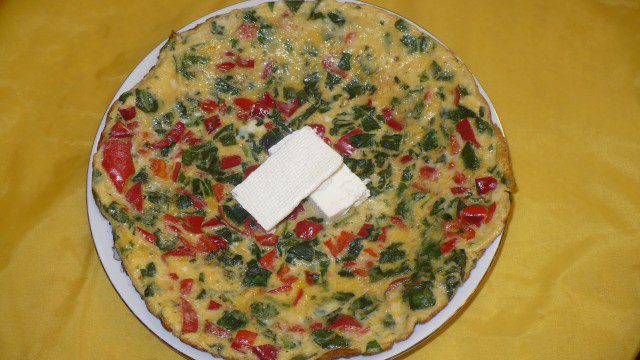 Colorful Frittata with Peppers and Spinach