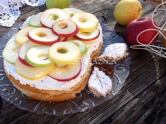 Quick Apple Cake with Ready-Made Cake Layers