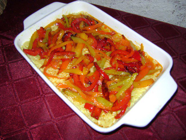 Curry Rice with Fried Peppers