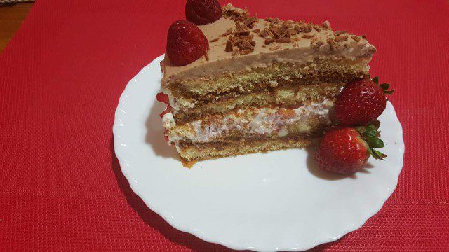 Happy Birthday Chocolate and Strawberry Cake