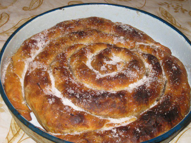 Plain Spiral Phyllo Pastry with Pumpkin