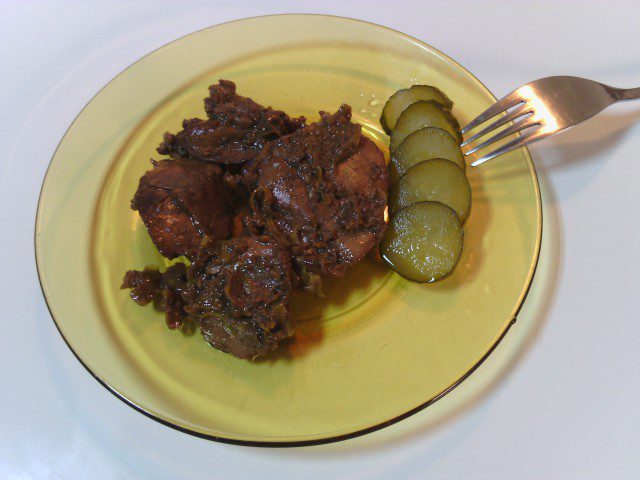 Fried Livers with Onions