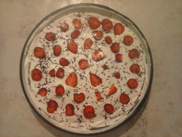 Strawberry Biscotti Cake