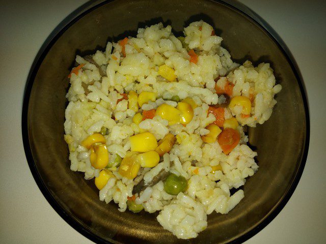 Rice with Steamed Vegetables