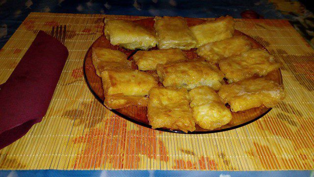 Breaded Cheese in Phyllo Pastry Sheets
