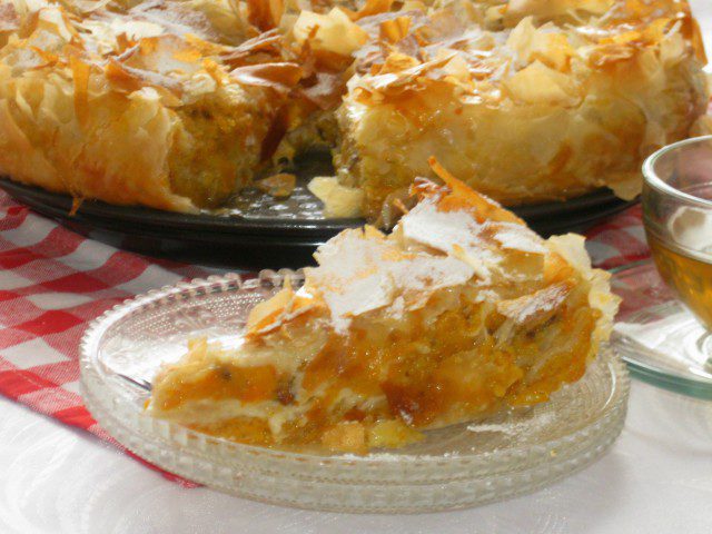 Syruped Phyllo Pastry Cake with Pumpkin