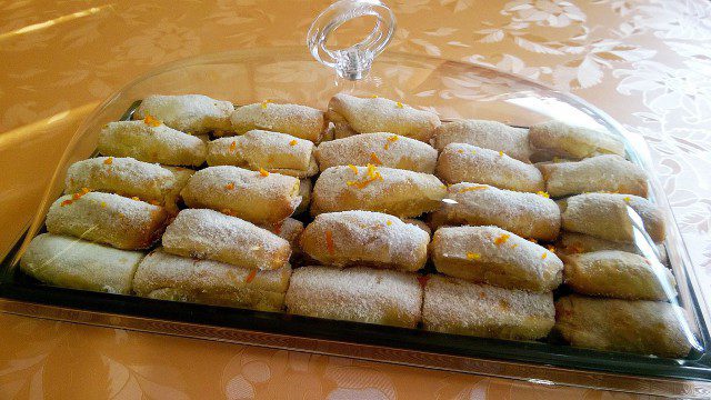 Wafer Rolls with Orange Rinds
