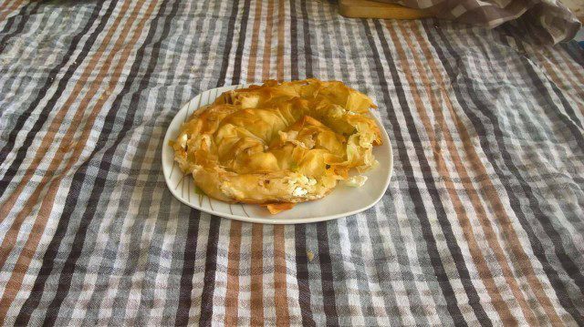 Pie with Leeks and Feta Cheese