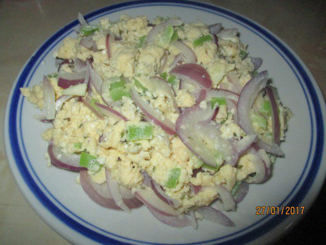 Scrambled Eggs with Spring Onions