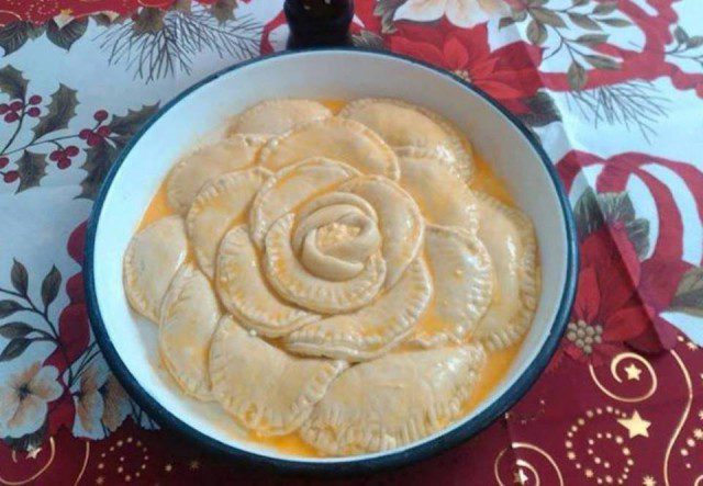Rose Pita with Ready-Made Dough and Feta