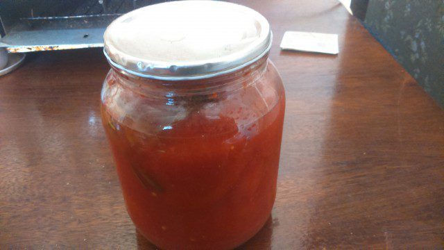 Sterilized Tomatoes in Jars