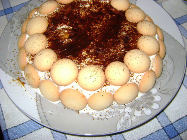 Mini Cake with Mascarpone and Ladyfingers