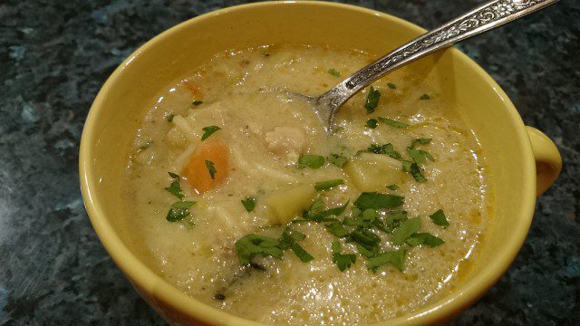 Chicken Soup with Vermicelli and Potatoes
