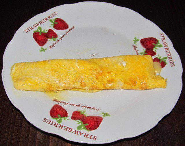 Omelette with White and Yellow Cheese