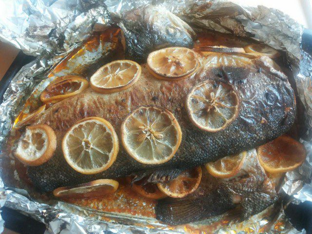 Baked Salmon Trout