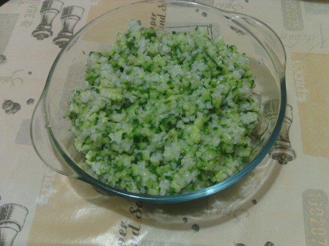 Salad with Rice and Cucumbers for Brandy