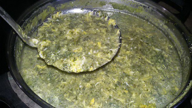 Nettle with Eggs and Feta Cheese