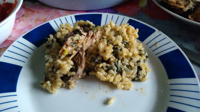Lamb with Spinach and Rice