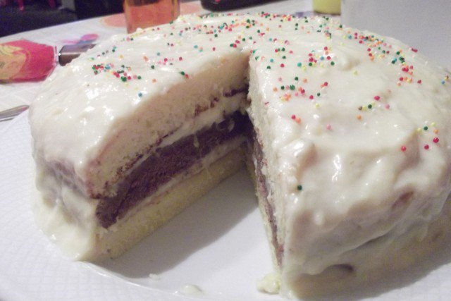 Homemade Cake with Cream