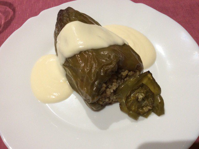 Stuffed Peppers with Economical White Sauce