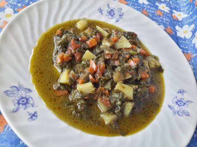 Potatoes with Spinach