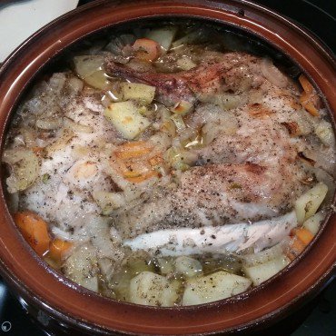 Rabbit with Vegetables in a Clay Pot